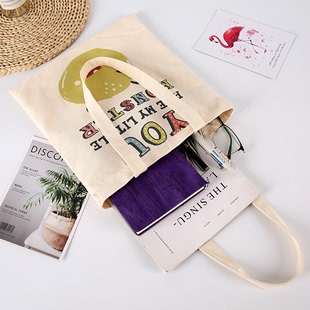 帆布袋手提袋定制Logo创意环保收纳袋定做印字学生奖品礼品袋