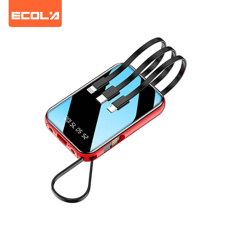 CH602RD 充电宝便携式 移动电源10000毫安 红色 ECOLA 宜客莱