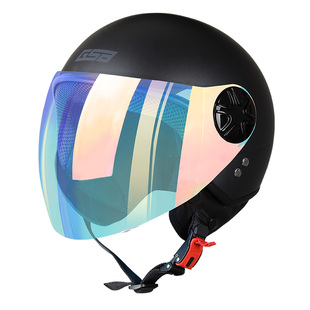 新GSB春夏季 电动车头盔男女款 摩托车半盔透气轻便酷机车头盔摩 式