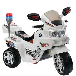 儿童电动摩托车三轮车大号警车男女童车电瓶车小孩可坐双人玩 正品