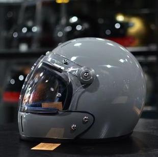 高档VELDT碳纤维复古头盔凯旋哈雷拿铁杜卡迪摩托车骑行全盔组合