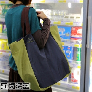 超大容量加厚收纳可折叠超市购物袋手提软购物包高强度环保袋买菜