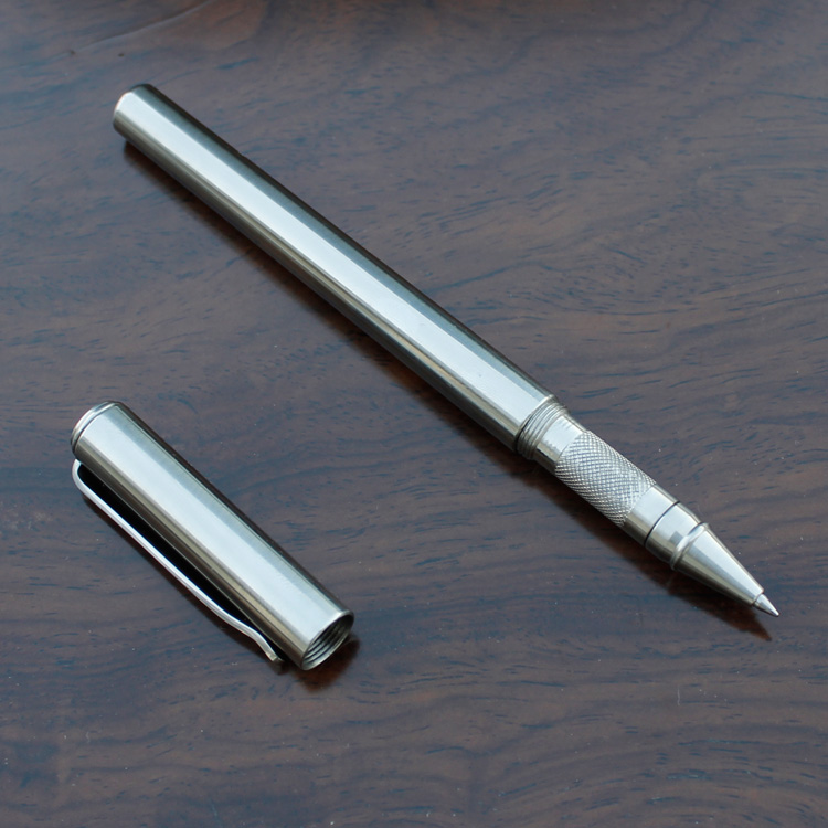 不锈钢中性笔创意手工金属笔厚实管壁握持舒适送爱人朋友实用礼品