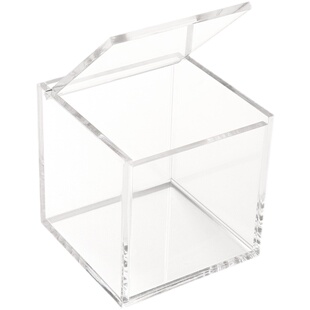 亚克力板定制透明盒子防尘v罩手办展示盒收纳架黑白色有机玻璃加