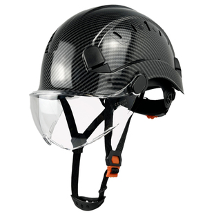 护目防砸碳纤维纹路工地盔安全帽男新国标建筑工程工业安全盔印字