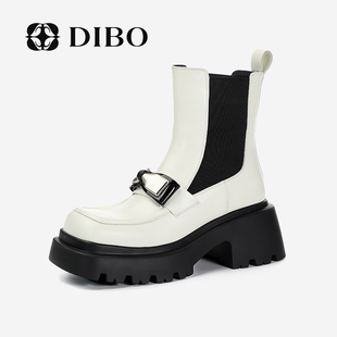 DIBO碲铂2023年秋季 商场同款 弹力靴 短靴英伦风乐福袜靴女厚底新款