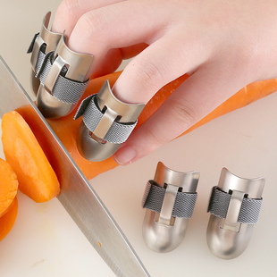 可调铁指甲套不锈钢防切手器切菜护手器手指保护套家用厨房小工具