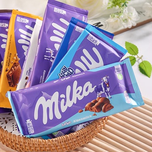 妙卡巧克力Milka德国进口牛奶酸奶奥利奥饼干气泡夹心牛奶巧克力