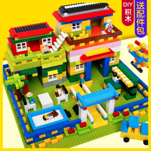 5男女孩子玩具拼图 兼容lego小颗粒积木儿童6益智力10岁学生拼搭装