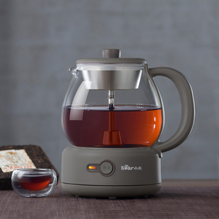 泡茶黑茶普洱玻璃电煮茶壶 A10Q1全自动蒸汽喷淋式 小熊煮茶器ZCQ
