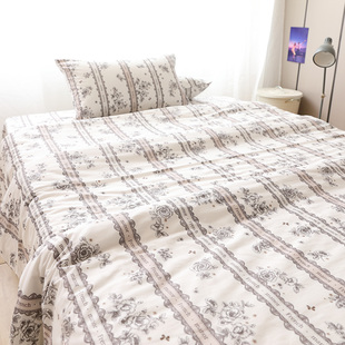 可可庄园新疆棉加密柔软裸睡床单单件纯棉加厚1.8米双人200cm单人