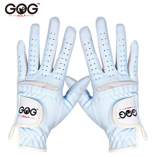 高尔夫手套 魔术贴进口超纤细布麂皮透气GOGgolf 女士双手 gloves