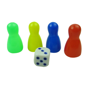 大富翁飞行棋跳棋塑料配件 塑料跳棋棋类配件棋子 4色可选人字棋