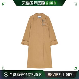 F8852 甘尼 女士 斜纹搭扣大衣 GANNI 香港直邮潮奢