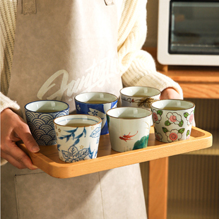 围炉煮茶陶瓷杯子水杯小茶杯单个主人杯品茗杯功夫茶杯 日式 舍里