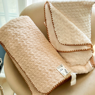 夏季 薄款 珊瑚法兰绒沙发毯办公室午睡毯子 兔兔绒毛毯床单绒毯冬季