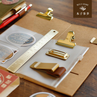 TN复古黄铜配件周边合集 金属手账装 收纳实用工具标签贴 饰配饰