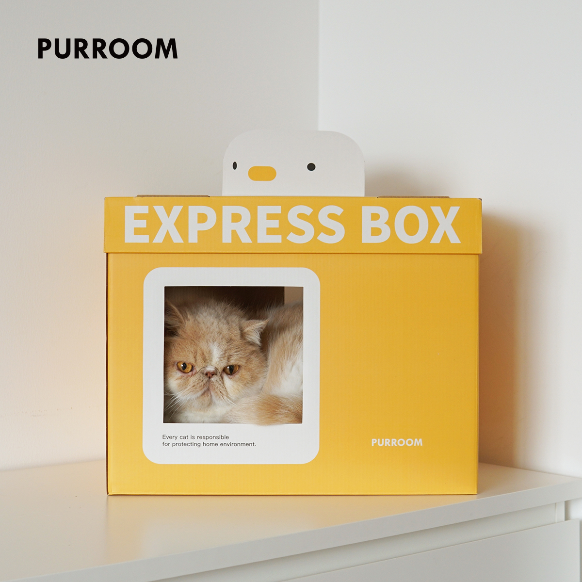 PURROOM搬家箱猫抓板猫窝磨爪保护沙发瓦楞纸硬纸箱耐磨猫咪玩具