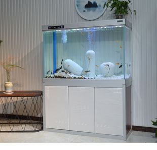 中大型鱼缸水族箱客厅家用超白玻璃生态下过滤鱼缸