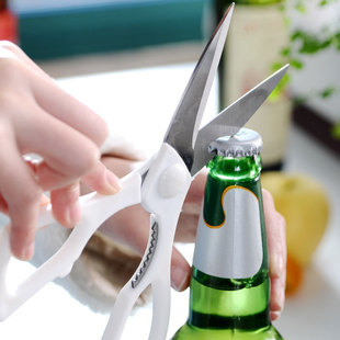 日本ECHO家用厨房剪刀多功能可裁剪夹核桃开瓶盖一体不锈钢防锋利