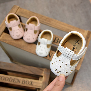 12个月公主鞋 夏季 子透气防滑婴儿凉鞋 漏空学步鞋 1岁女宝宝鞋