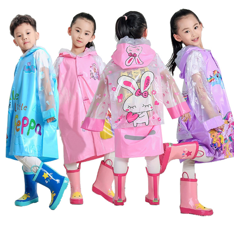 清仓处理儿童雨衣男童女童小孩幼儿园宝宝小学生雨披加厚带书包位