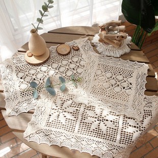 复古蕾丝桌布桌垫茶几垫长方形镂空钩针盖布森系甜品台小桌布餐垫