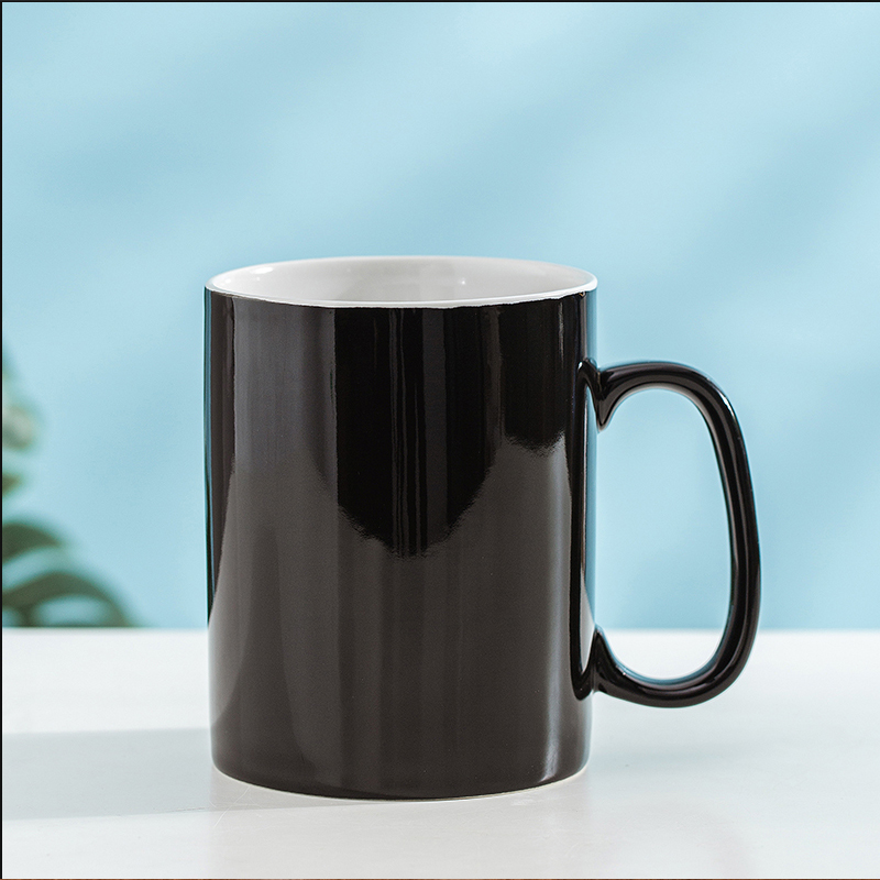 1000ml马克杯特大号陶瓷杯子超大纯色家用喝水杯咖啡杯带盖勺1L