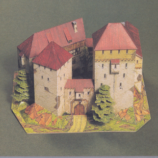 迷你小城堡场景建筑3d立体纸模型DIY手工制作儿童折纸益智玩具
