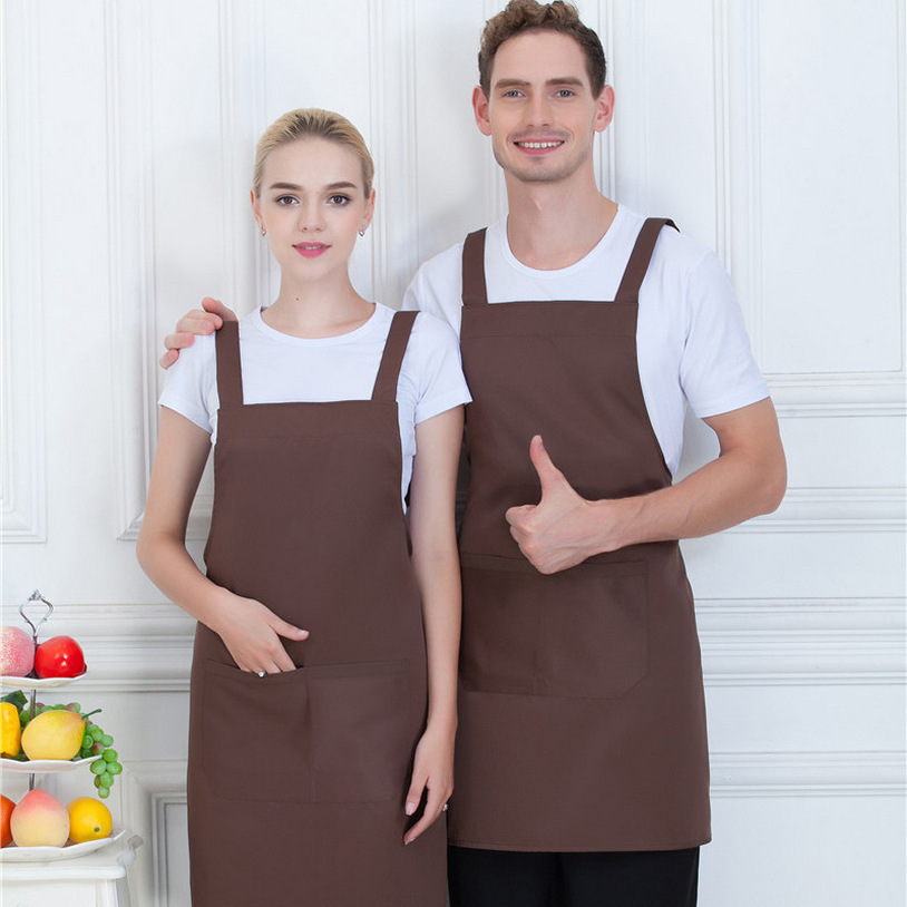 广告围裙定制logo印字奶茶店美甲咖啡店超市服务员工作服 时尚 韩版