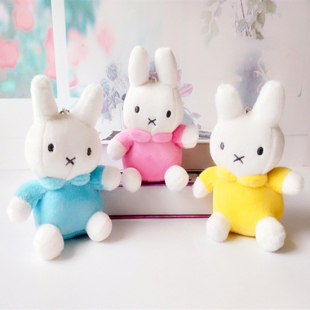 长耳朵兔娃娃小白兔迷你小号挂件娃娃机 衣服兔毛绒玩具 兔子公仔