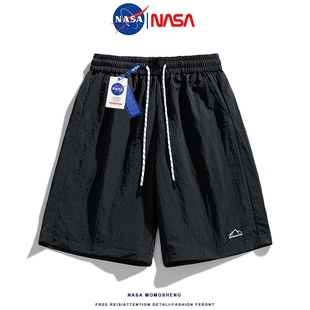 子 2024夏季 新款 潮牌简约百搭宽松五分裤 男款 NASA山系冰丝休闲短裤