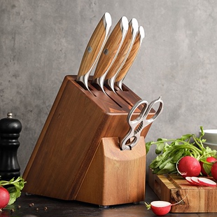 厨房刀具组合全套切片刀砍骨刀水果刀 和臻粉末大马士革钢菜刀套装