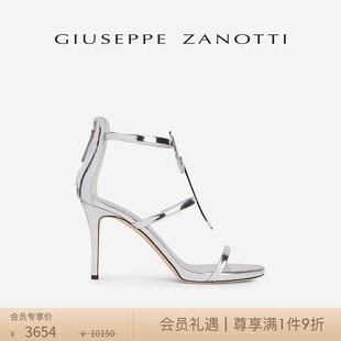 ZanottiGZ女士简约logo优雅细高跟凉鞋 Giuseppe