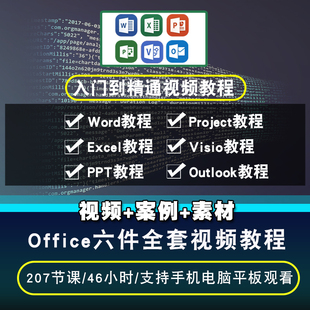 project excel office在线课程 visio word outlook视频教程 ppt