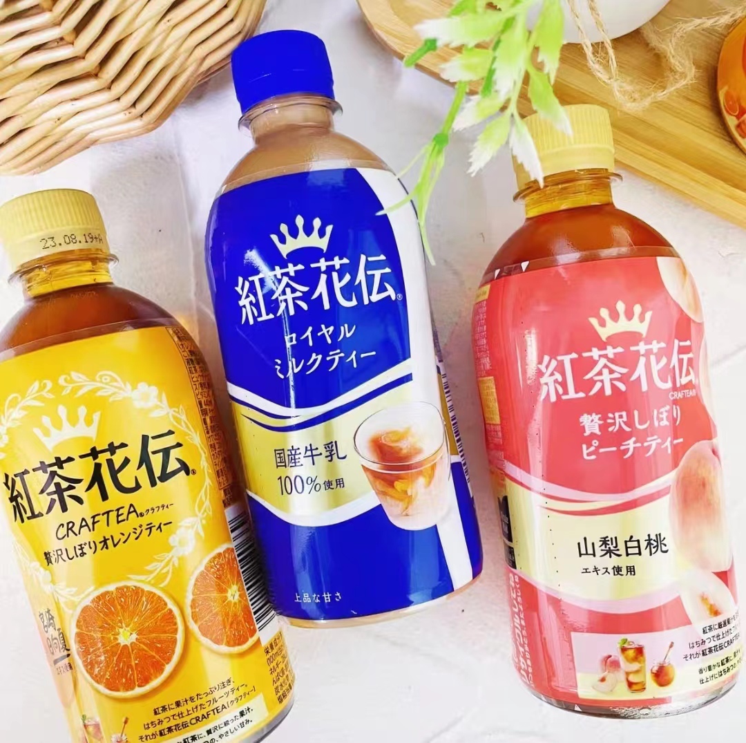 日本进口可口可乐craftea红茶花传桃子蜜桃味红茶饮料3瓶 现货新品