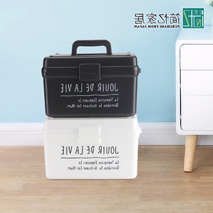 日本进口家庭用药箱车载急救箱多层工具收纳箱便捷小药箱医