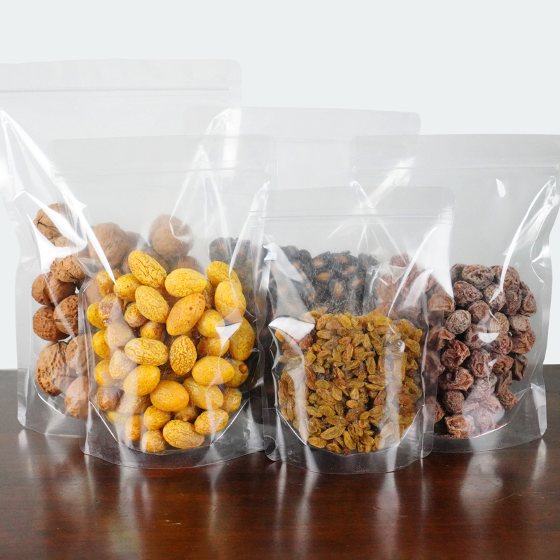 透明自封自立 可立体 袋子封口拉链式 袋 食品加厚零食密封塑料包装