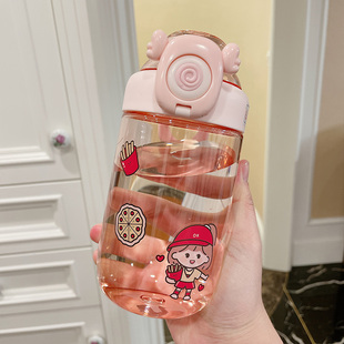 塑料杯子 高颜值学生便携创意大容量水壶韩式 可爱儿童水杯女夏季