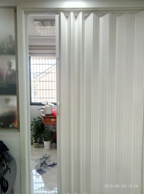 PVC折叠门 室内推拉门 卫生间阳台商铺隐形门 厨房客厅隔断吊轨式