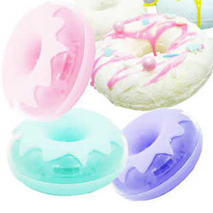 创意甜甜圈塑料盒浴盐球模具自制手工爆浴球旋转泡澡diyBathBombs