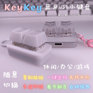 USB机械小键盘 KeyKey个性 原创现货萝卜兔Robit蓝牙翻页器拍照