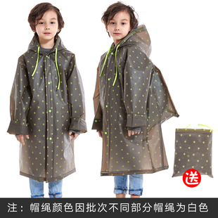 儿童雨衣幼儿园宝宝小孩学生加厚男童女童防水雨披带书包位