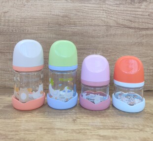 Minitutu新生儿玻璃奶瓶组合防胀气宽口径婴幼儿宝宝喝奶喝水防呛
