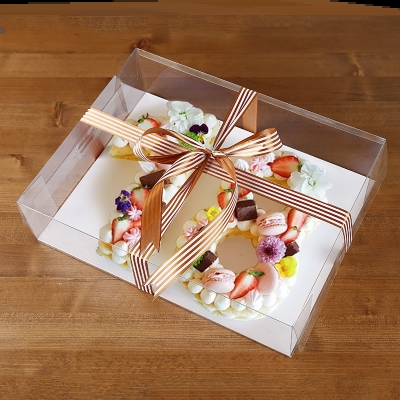 全透明数字蛋糕盒子3三8八12十二寸甜品西点烘焙长方形包装 盒 包邮