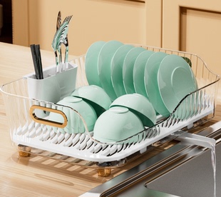 厨房碗碟沥水架水槽置物架碗筷盘子收纳架台面碗架放碗盘收纳盒子