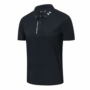 速干高尔夫服装 T恤男装 球衣golf上衣黑色高尔夫短袖 翻领 男装