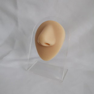 软硅胶仿真人体鼻子模型穿孔道具鼻钉鼻环饰品展示立体鼻橡胶模型