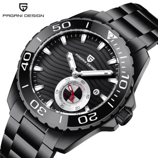 腕表商务潮伯加尼PAGANI机械表运动 防水士手表钢带1636男表时尚