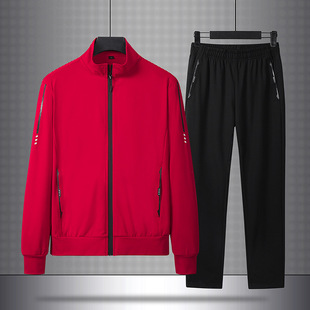 新款 运动套装 运动服男立领长袖 23秋外套透气跑步休闲两件套女时尚